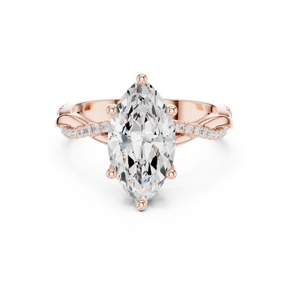 Verdant Twist Diamond Ring