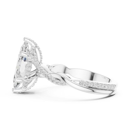 Verdant Twist Diamond Ring