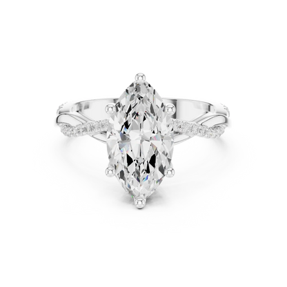 Verdant Twist Diamond Ring