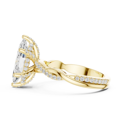 Verdant Twist Diamond Ring
