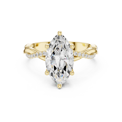 Verdant Twist Diamond Ring