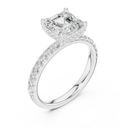Asscherine Diamond Ring