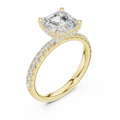 Asscherine Diamond Ring