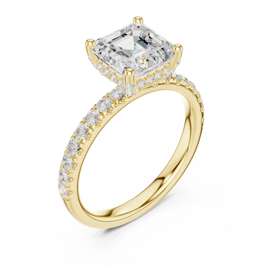 Asscherine Diamond Ring
