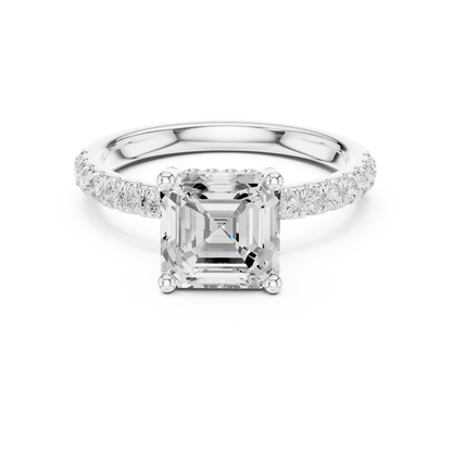 Asscherine Diamond Ring