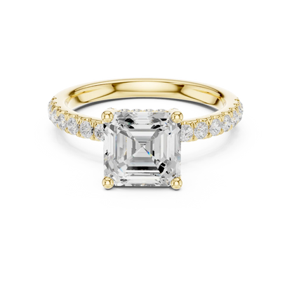 Asscherine Diamond Ring