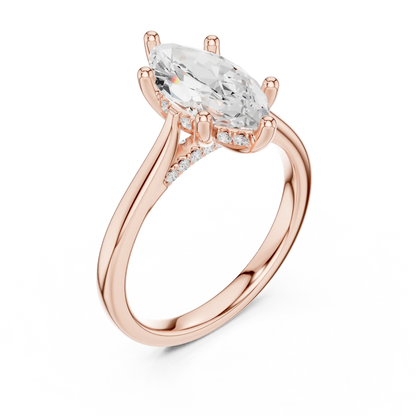Elongé Diamond Ring