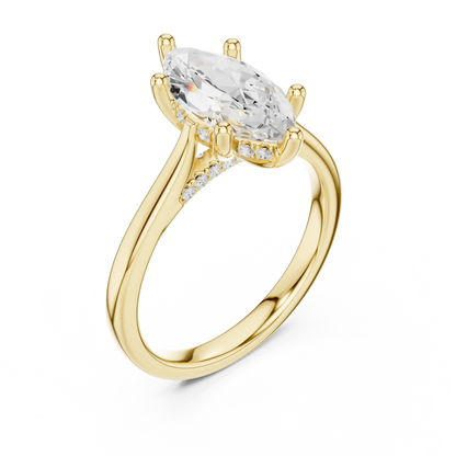 Elongé Diamond Ring