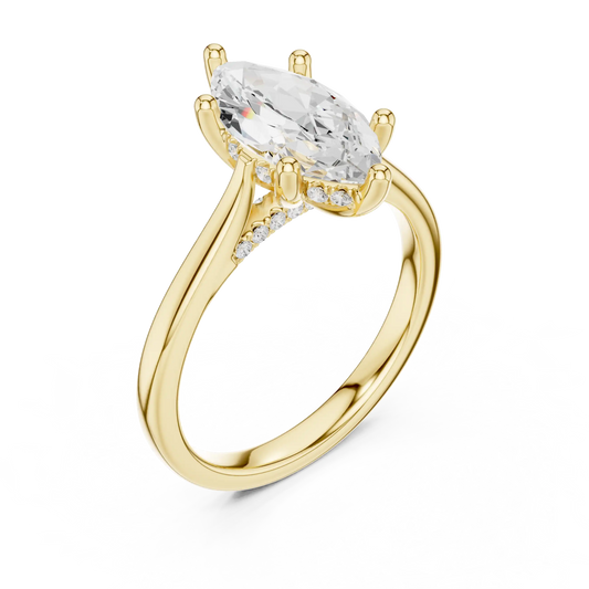 Elongé Diamond Ring