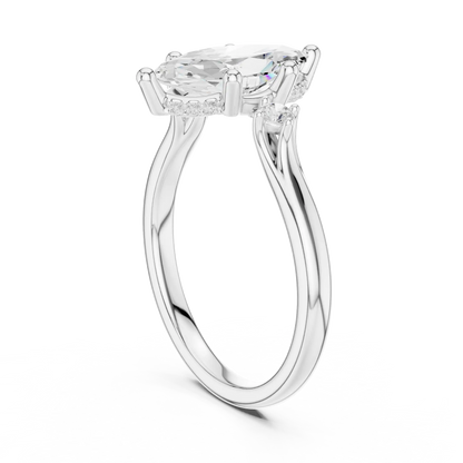 Beaded Point Diamond Ring