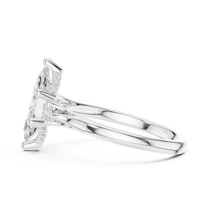 Beaded Point Diamond Ring