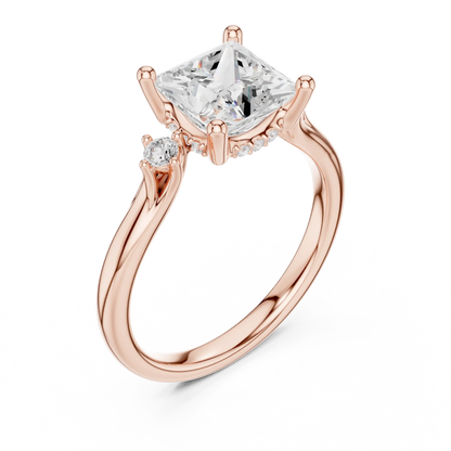 Princessa Halo Diamond Ring