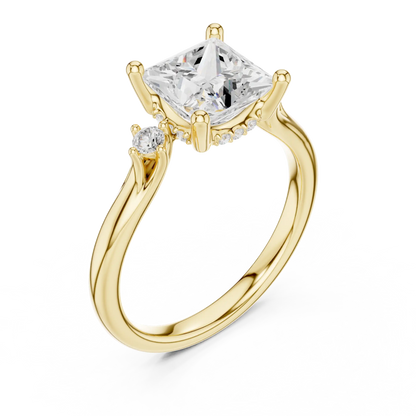 Princessa Halo Diamond Ring