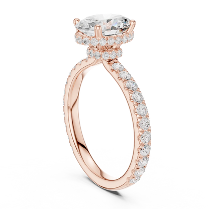 Hidden Halo Diamond Ring