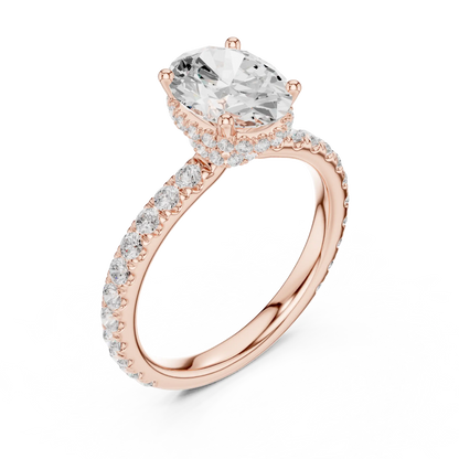 Hidden Halo Diamond Ring