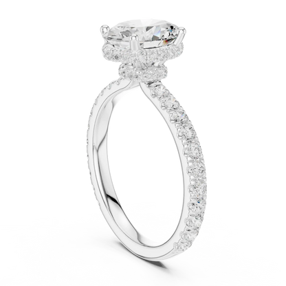 Hidden Halo Diamond Ring