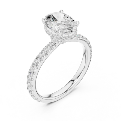 Hidden Halo Diamond Ring