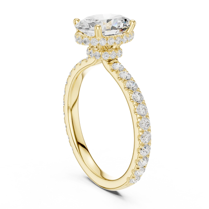 Hidden Halo Diamond Ring
