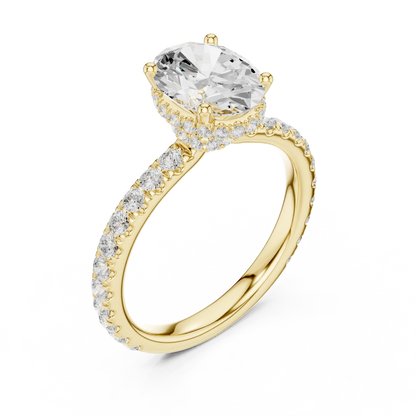 Hidden Halo Diamond Ring