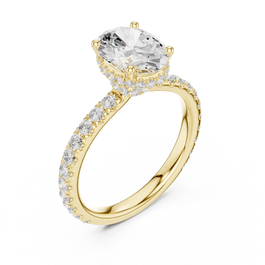 Hidden Halo Diamond Ring