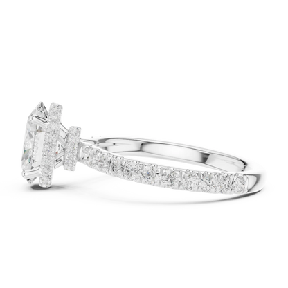 Hidden Halo Diamond Ring