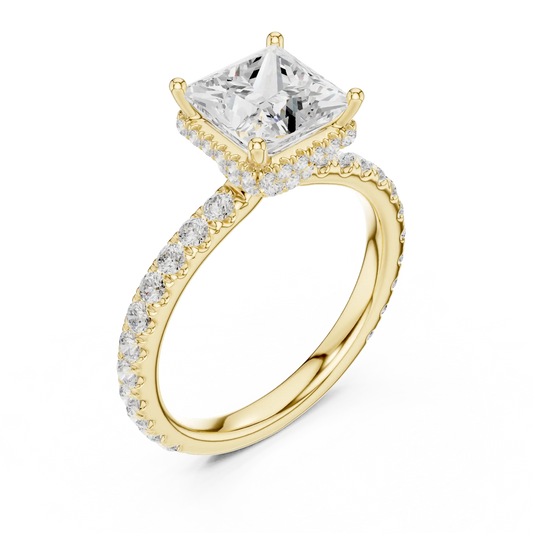 Hidden Crown Diamond Ring