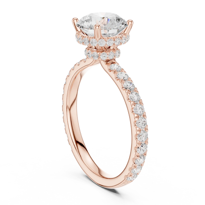 Hidden Row Diamond Ring