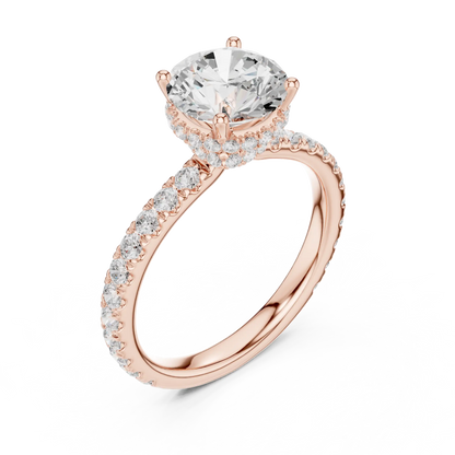 Hidden Row Diamond Ring