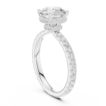 Hidden Row Diamond Ring