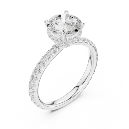 Hidden Row Diamond Ring