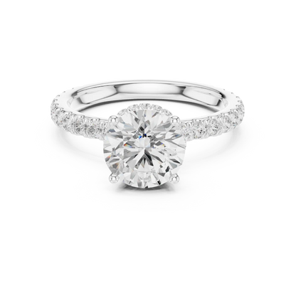 Hidden Row Diamond Ring