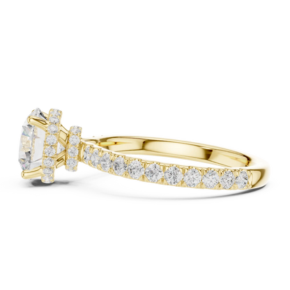 Hidden Row Diamond Ring