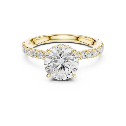 Hidden Row Diamond Ring
