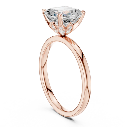Asscher Vault Diamond Ring