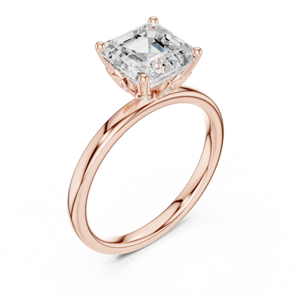 Asscher Vault Diamond Ring