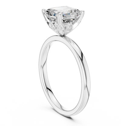 Asscher Vault Diamond Ring