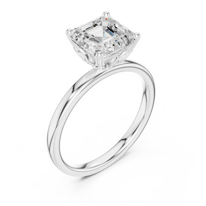 Asscher Vault Diamond Ring
