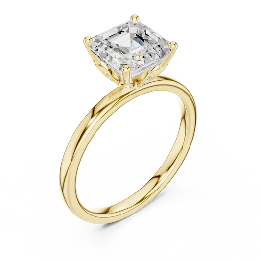 Asscher Vault Diamond Ring