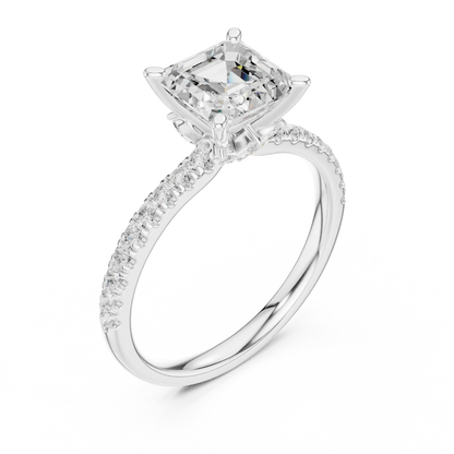 Quiet Grid Diamond Ring