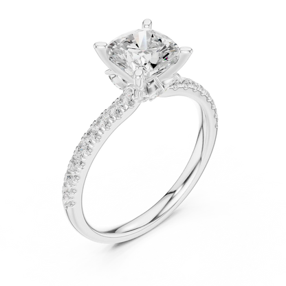 Quiet Cushion Diamond Ring