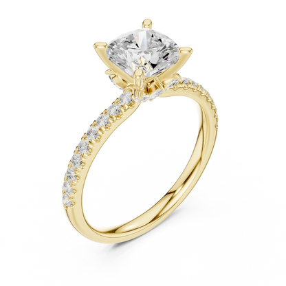 Quiet Cushion Diamond Ring