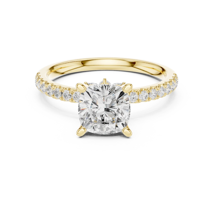 Quiet Cushion Diamond Ring