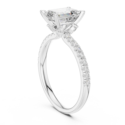 Hidden Curve Diamond Ring