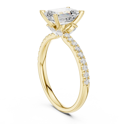 Hidden Curve Diamond Ring