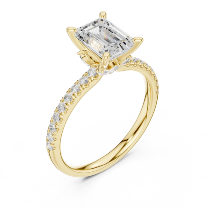 Hidden Curve Diamond Ring