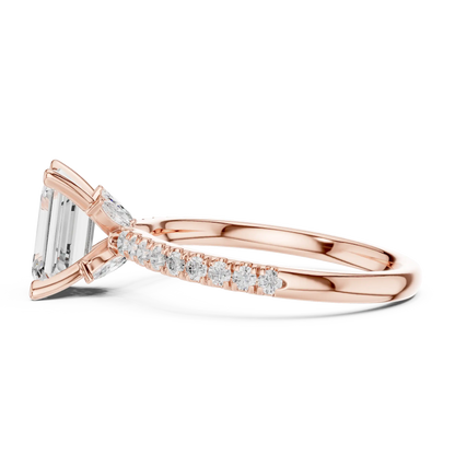 Hidden Curve Diamond Ring