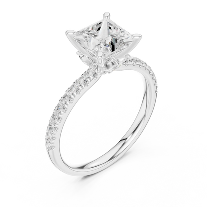 Hidden Pave Diamond Ring