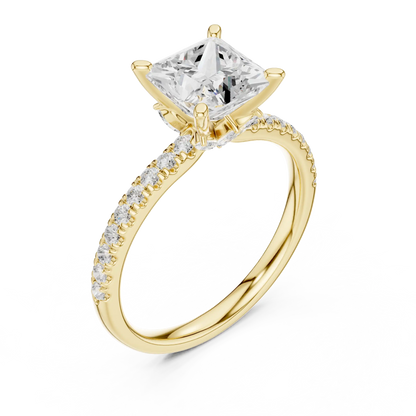 Hidden Pave Diamond Ring