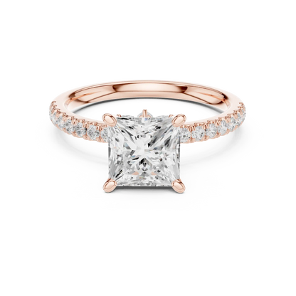 Hidden Pave Diamond Ring