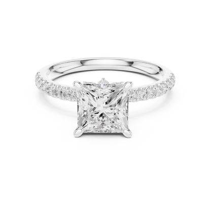 Hidden Pave Diamond Ring